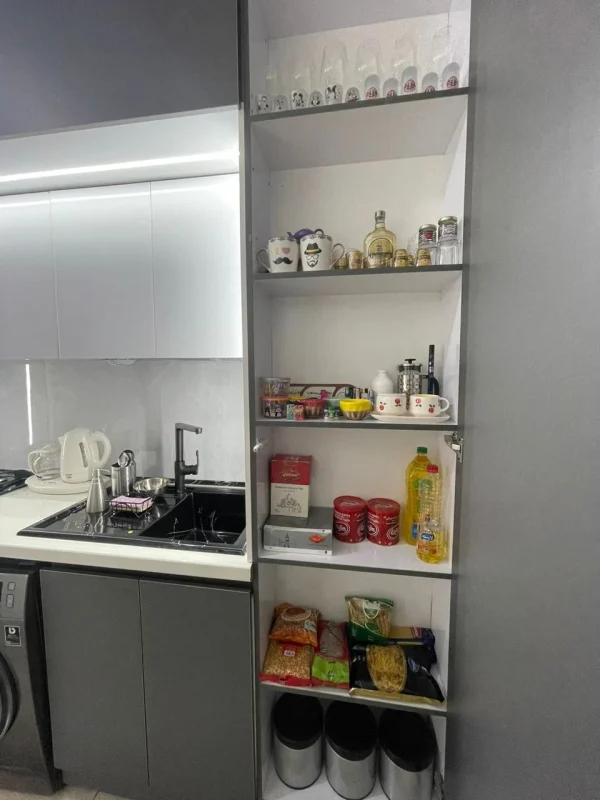 کابینت آشپزخانه a2 6 کابینت سفید طوسی در تهران