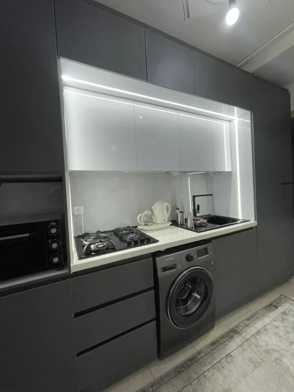 کابینت آشپزخانه a2 8 کابینت سفید طوسی در تهران